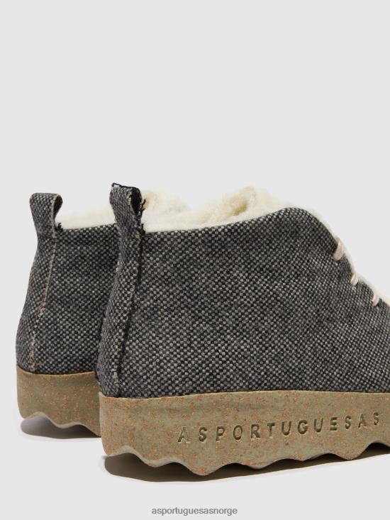 Asportuguesas kvinner ankelboots-kake med snøre JHBRZ159 støvler antrasitt