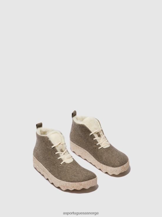 Asportuguesas kvinner ankelboots-kake med snøre JHBRZ161 støvler brun