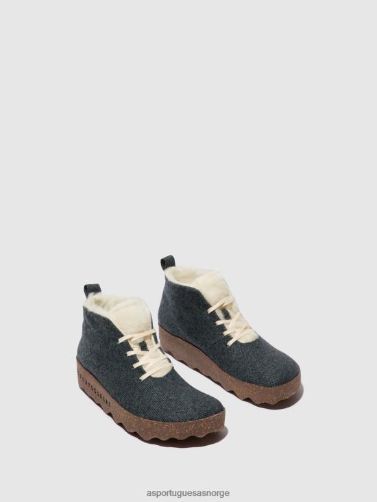 Asportuguesas kvinner ankelboots-kake med snøre JHBRZ167 støvler blå