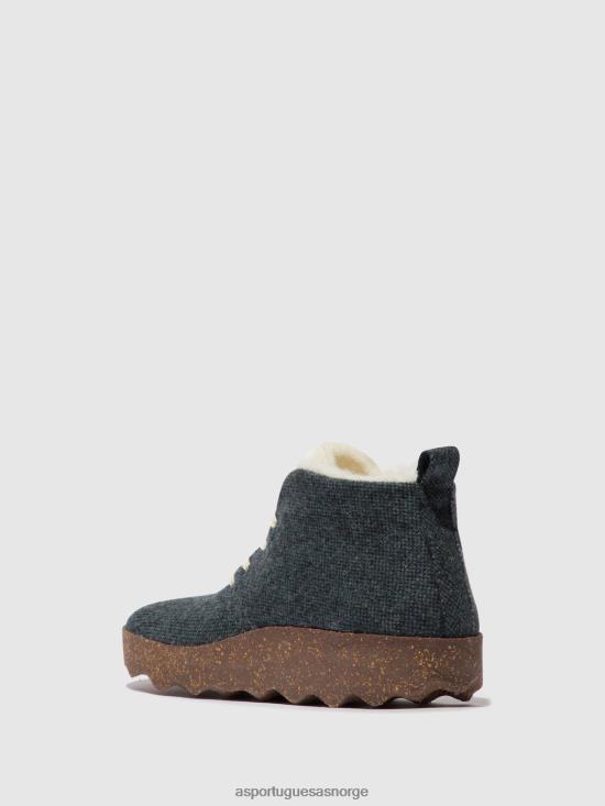 Asportuguesas kvinner ankelboots-kake med snøre JHBRZ167 støvler blå