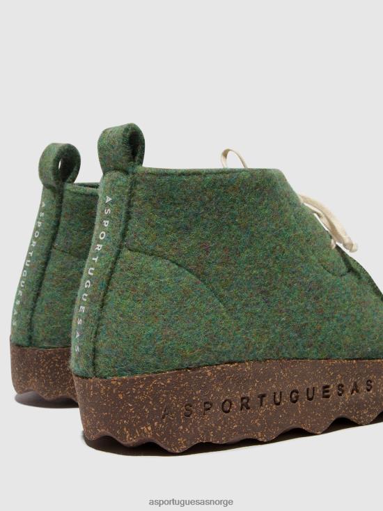 Asportuguesas kvinner ankelstøvletter med snøre cody JHBRZ160 støvler grønn