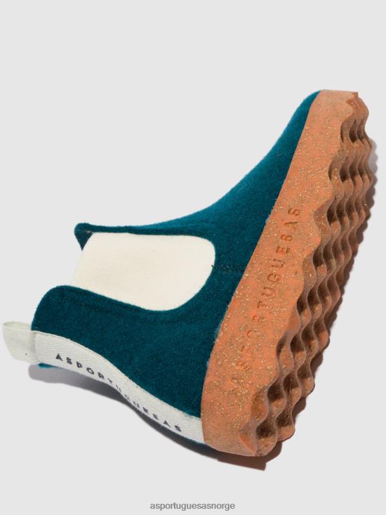 Asportuguesas kvinner chelsea ankelstøvletter caia JHBRZ150 støvler påfugl blå