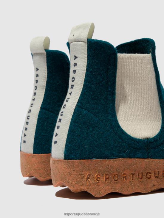 Asportuguesas kvinner chelsea ankelstøvletter caia JHBRZ150 støvler påfugl blå