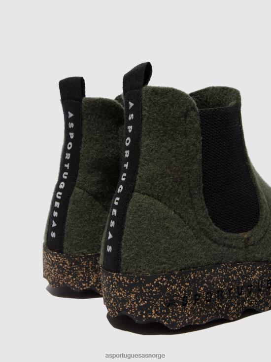Asportuguesas kvinner chelsea ankelstøvletter caia JHBRZ151 støvler militærgrønt