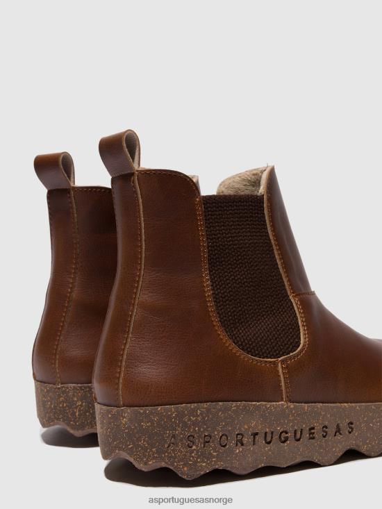 Asportuguesas kvinner chelsea ankelstøvletter caia JHBRZ157 støvler brun