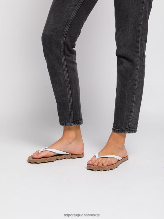 Asportuguesas kvinner strand flip-flops base JHBRZ4 flip-flops hvit og gummirem