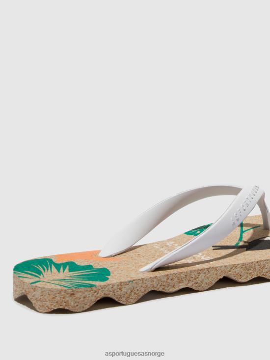 Asportuguesas kvinner strandflip-flops amazonia JHBRZ5 flip-flops naturlig og hvit stropp
