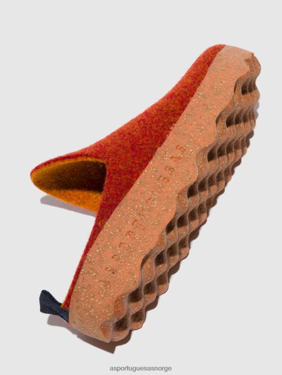 Asportuguesas kvinner rund tå muldyr kommer JHBRZ122 muldyr rød appelsin