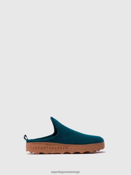 Asportuguesas kvinner rund tå muldyr kommer JHBRZ132 muldyr påfugl blå