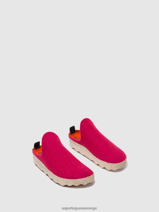 Asportuguesas kvinner slip-on muldyr kommer JHBRZ140 muldyr fuchsia