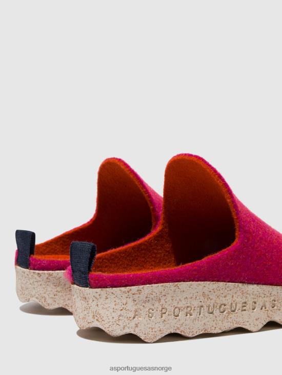 Asportuguesas kvinner slip-on muldyr kommer JHBRZ140 muldyr fuchsia