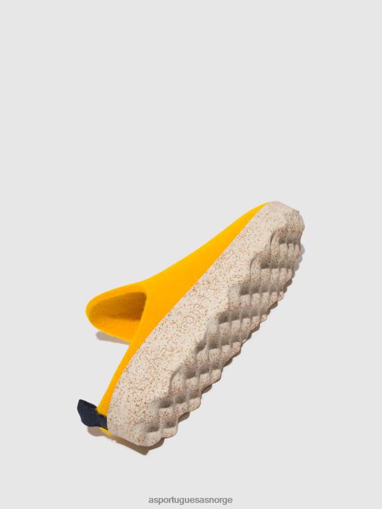 Asportuguesas kvinner slip-on muldyr kommer JHBRZ141 muldyr gul
