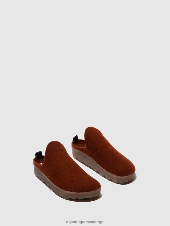 Asportuguesas kvinner slip-on muldyr kommer JHBRZ143 muldyr brun