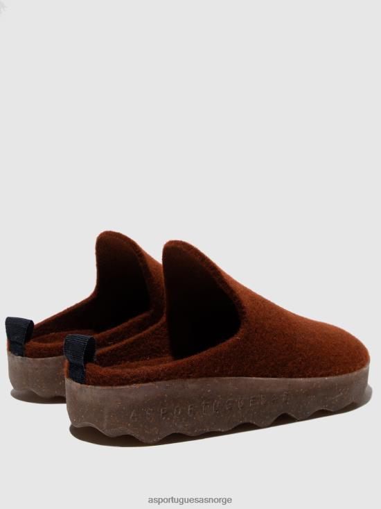 Asportuguesas kvinner slip-on muldyr kommer JHBRZ143 muldyr brun