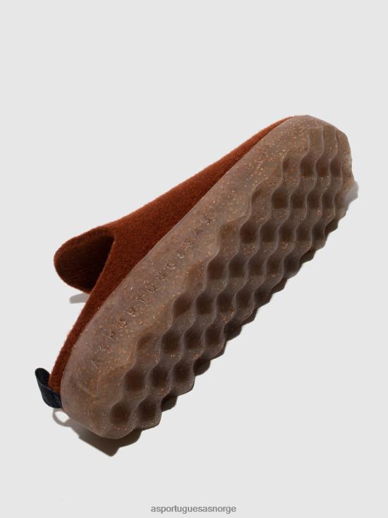 Asportuguesas kvinner slip-on muldyr kommer JHBRZ143 muldyr brun