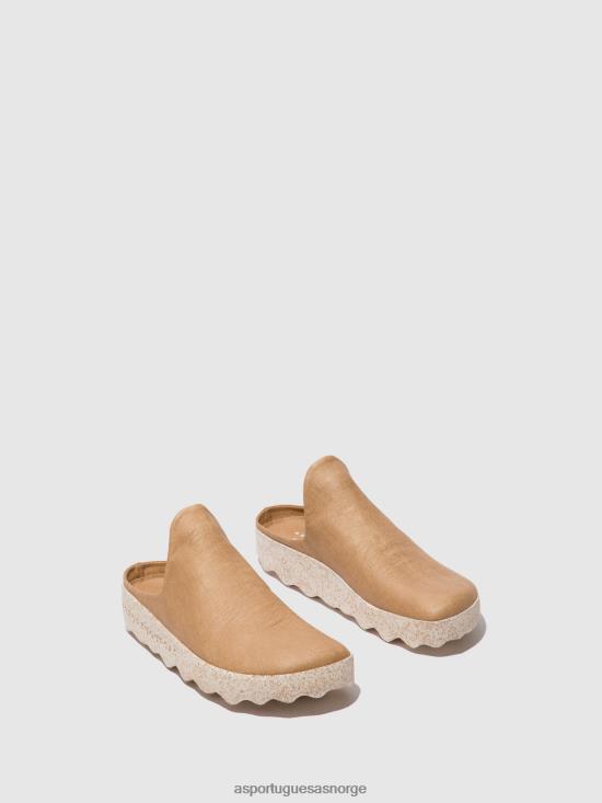 Asportuguesas kvinner slip-on muldyr leire JHBRZ134 muldyr sand