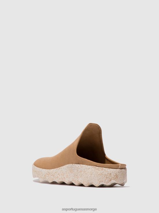 Asportuguesas kvinner slip-on muldyr leire JHBRZ134 muldyr sand