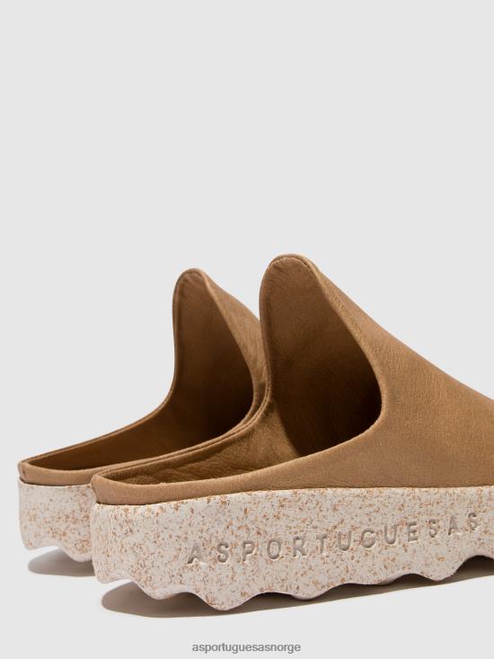 Asportuguesas kvinner slip-on muldyr leire JHBRZ134 muldyr sand