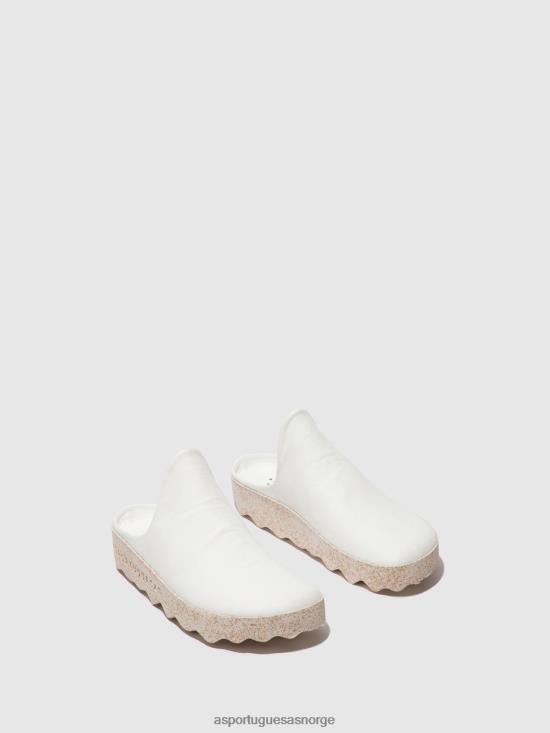 Asportuguesas kvinner slip-on muldyr leire JHBRZ137 muldyr hvit