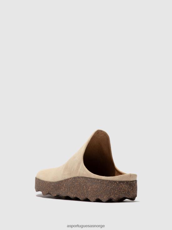Asportuguesas kvinner slip-on muldyr leire JHBRZ146 muldyr beige (semsket skinn)