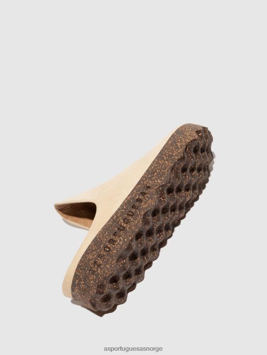 Asportuguesas kvinner slip-on muldyr leire JHBRZ146 muldyr beige (semsket skinn)