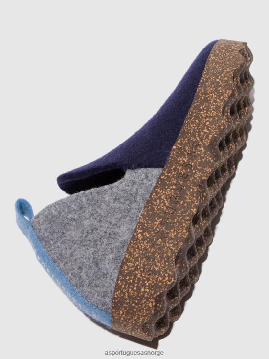 Asportuguesas kvinner rund tå sko by JHBRZ33 sko grå blå