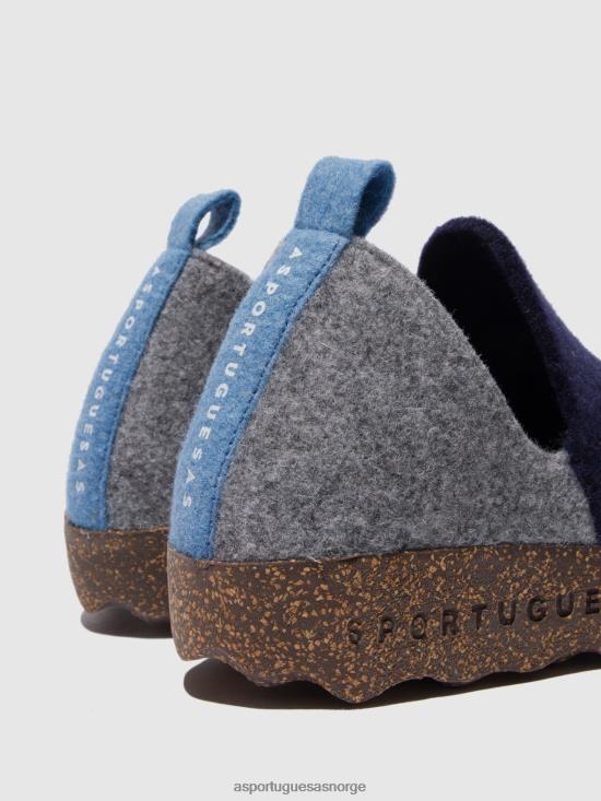 Asportuguesas kvinner rund tå sko by JHBRZ33 sko grå blå