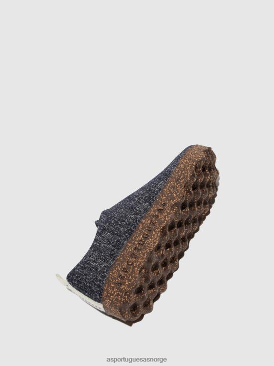 Asportuguesas kvinner slip-on sko camp JHBRZ119 sko marineblå merino