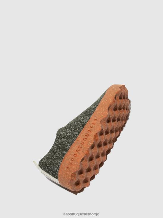 Asportuguesas kvinner slip-on sko camp JHBRZ120 sko grønn merino