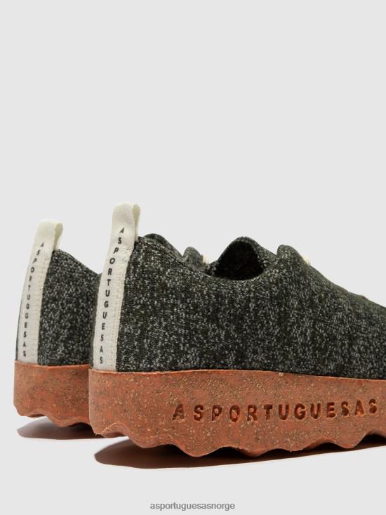 Asportuguesas kvinner slip-on sko camp JHBRZ120 sko grønn merino