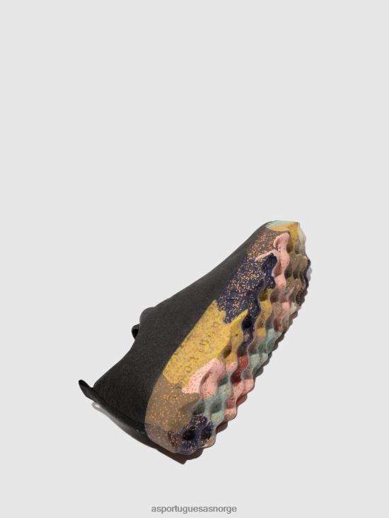 Asportuguesas kvinner slip-on sko camp JHBRZ40 sko kull pinatex & flerfarget såle