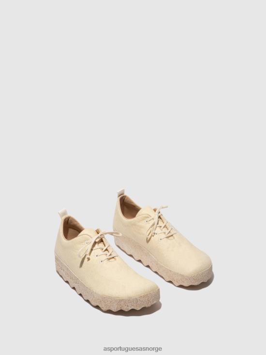 Asportuguesas kvinner slip-on sko camp JHBRZ90 sko krem pinatex