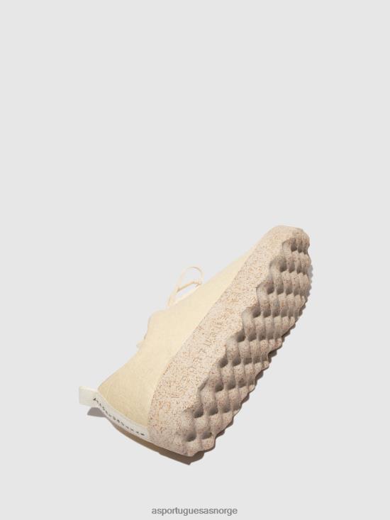 Asportuguesas kvinner slip-on sko camp JHBRZ90 sko krem pinatex