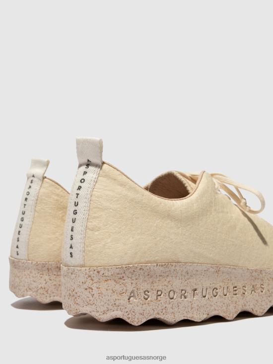 Asportuguesas kvinner slip-on sko camp JHBRZ90 sko krem pinatex