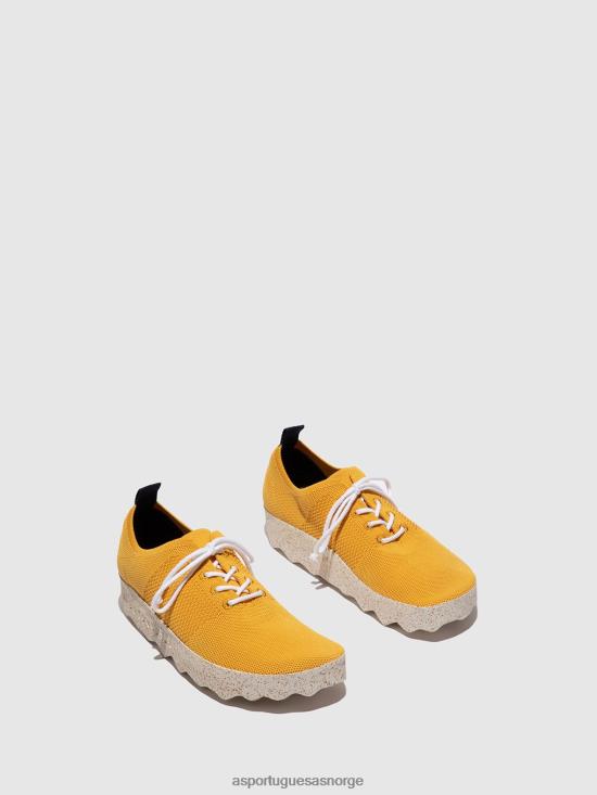 Asportuguesas kvinner kode for snøresko JHBRZ9 trenere gul