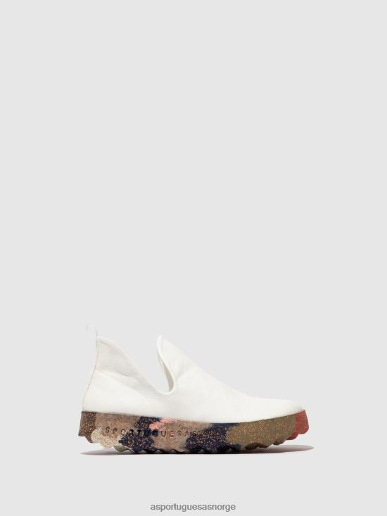 Asportuguesas kvinner slip-on trener by JHBRZ94 trenere hvit og flerfarget såle