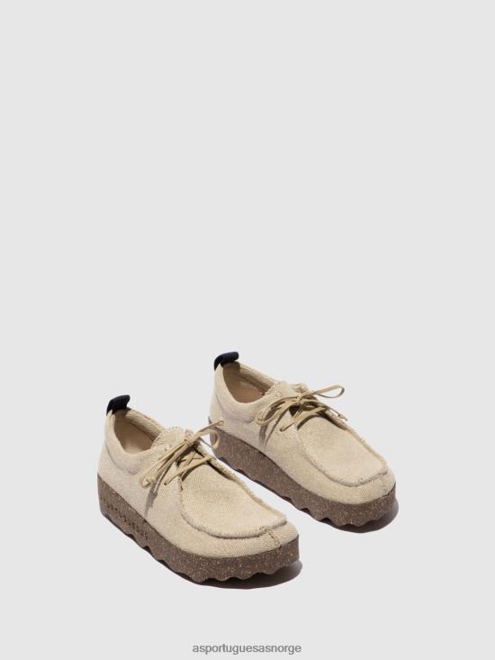 Asportuguesas kvinner snøresko chat JHBRZ87 trenere naturlig resirkulert lin