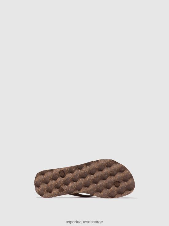 Asportuguesas menn strand flip-flops base JHBRZ170 flip-flops brun og brun reim