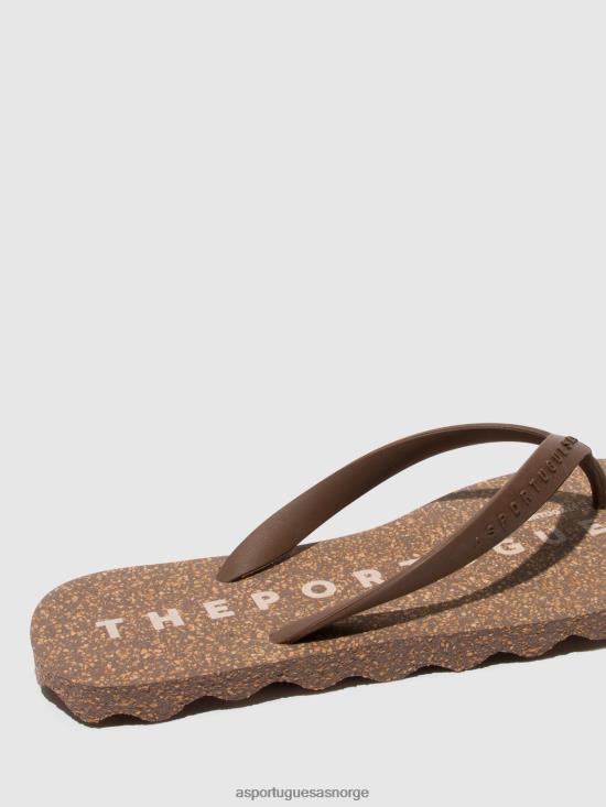 Asportuguesas menn strand flip-flops base JHBRZ170 flip-flops brun og brun reim