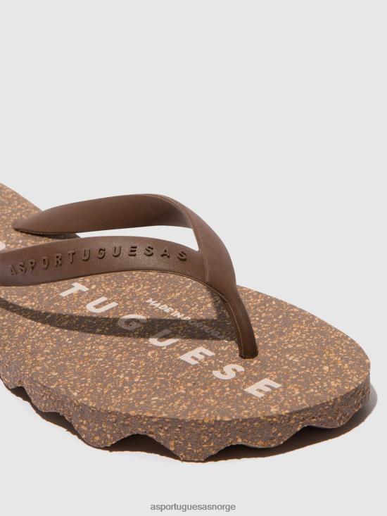 Asportuguesas menn strand flip-flops base JHBRZ170 flip-flops brun og brun reim