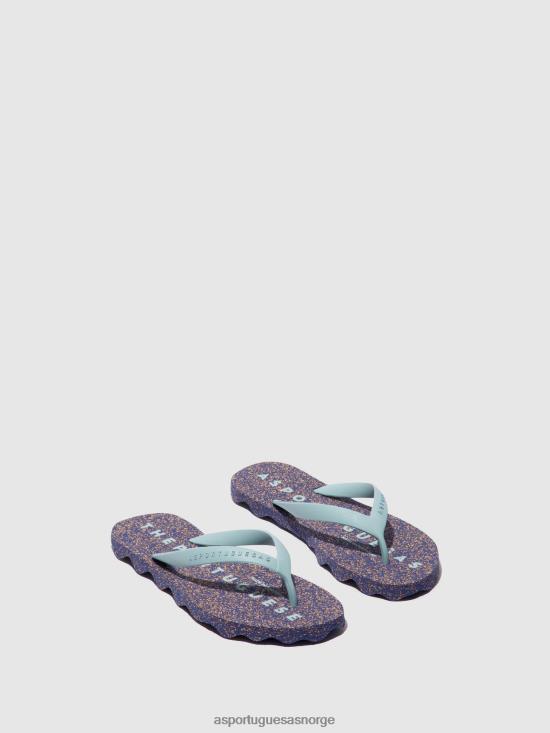 Asportuguesas menn strand flip-flops base JHBRZ180 flip-flops blå og sky stropp