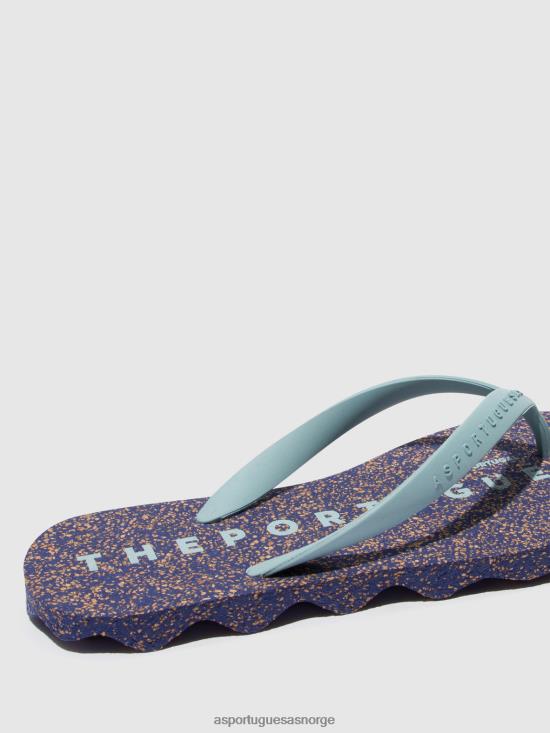 Asportuguesas menn strand flip-flops base JHBRZ180 flip-flops blå og sky stropp