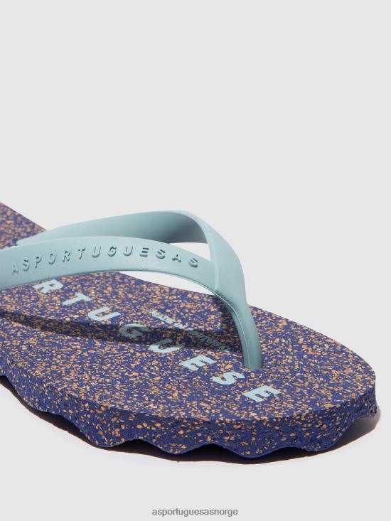 Asportuguesas menn strand flip-flops base JHBRZ180 flip-flops blå og sky stropp