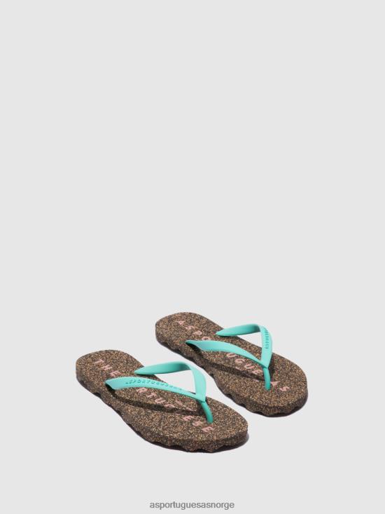 Asportuguesas menn strand flip-flops base JHBRZ182 flip-flops grønn gummistropp
