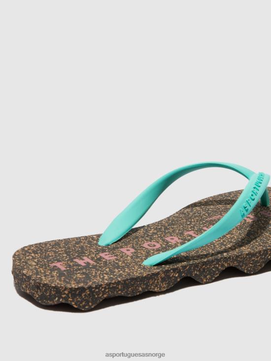 Asportuguesas menn strand flip-flops base JHBRZ182 flip-flops grønn gummistropp