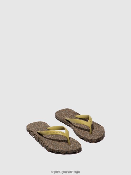 Asportuguesas menn strand flip-flops humpete JHBRZ175 flip-flops svart & mlt. gull stropp