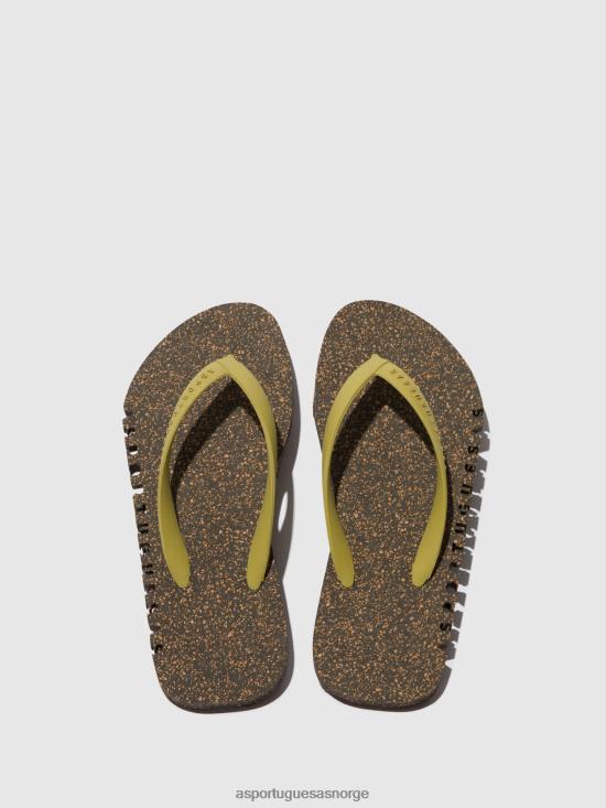 Asportuguesas menn strand flip-flops humpete JHBRZ175 flip-flops svart & mlt. gull stropp