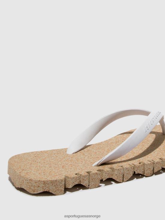Asportuguesas menn strand flip-flops humpete JHBRZ178 flip-flops naturlig og hvit stropp