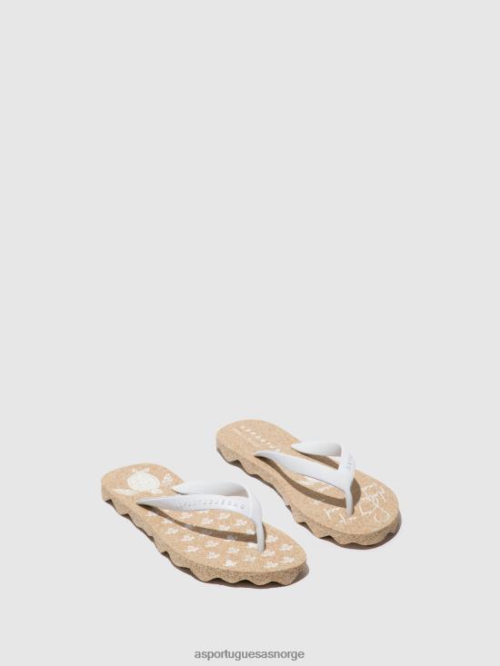 Asportuguesas menn strand flip-flops skilpadde JHBRZ185 flip-flops naturlig og hvit stropp
