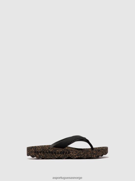Asportuguesas menn uformell flip-flops-følelse JHBRZ173 flip-flops svart gummistropp